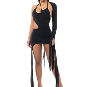 Coucoo Black Asymmetrical Dress